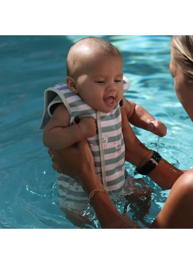 SUNNY LIFE  Natural Rubber Baby Wetsuit Sammy the Seagull Green Stripe  | Best Price UAE
